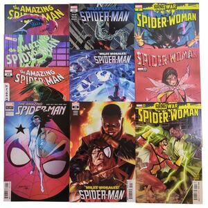 Spider-Man 10 Issue Lot Spider-Woman Amazing Miles Morales Gang War Marvel Comic